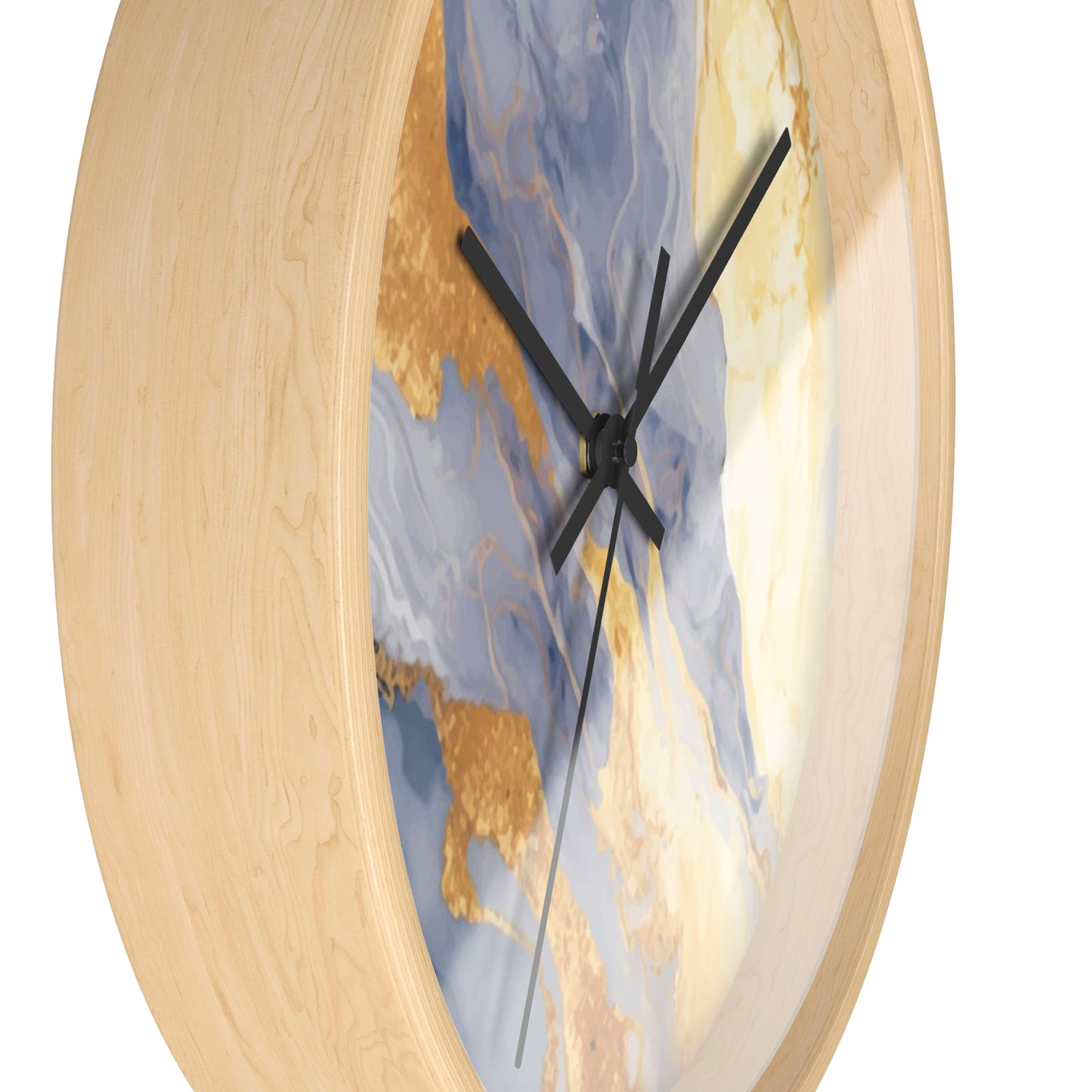 Blue Kintsugi Wall Clock