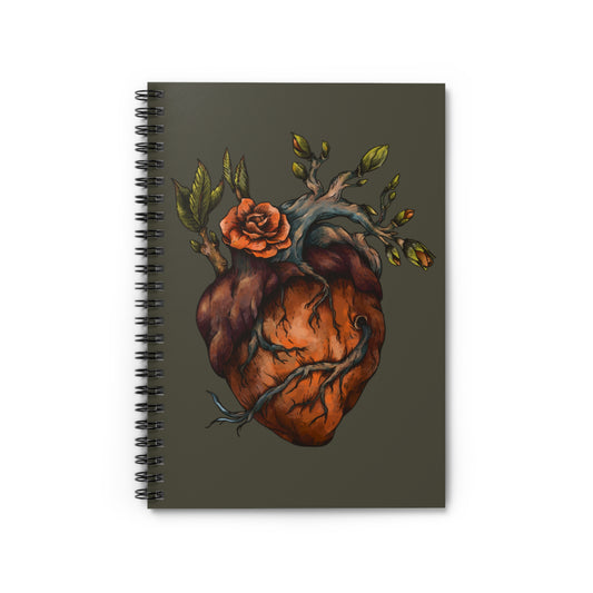 Rose Plant Growth Spiral Notebook - Ruled Line | Unique Design