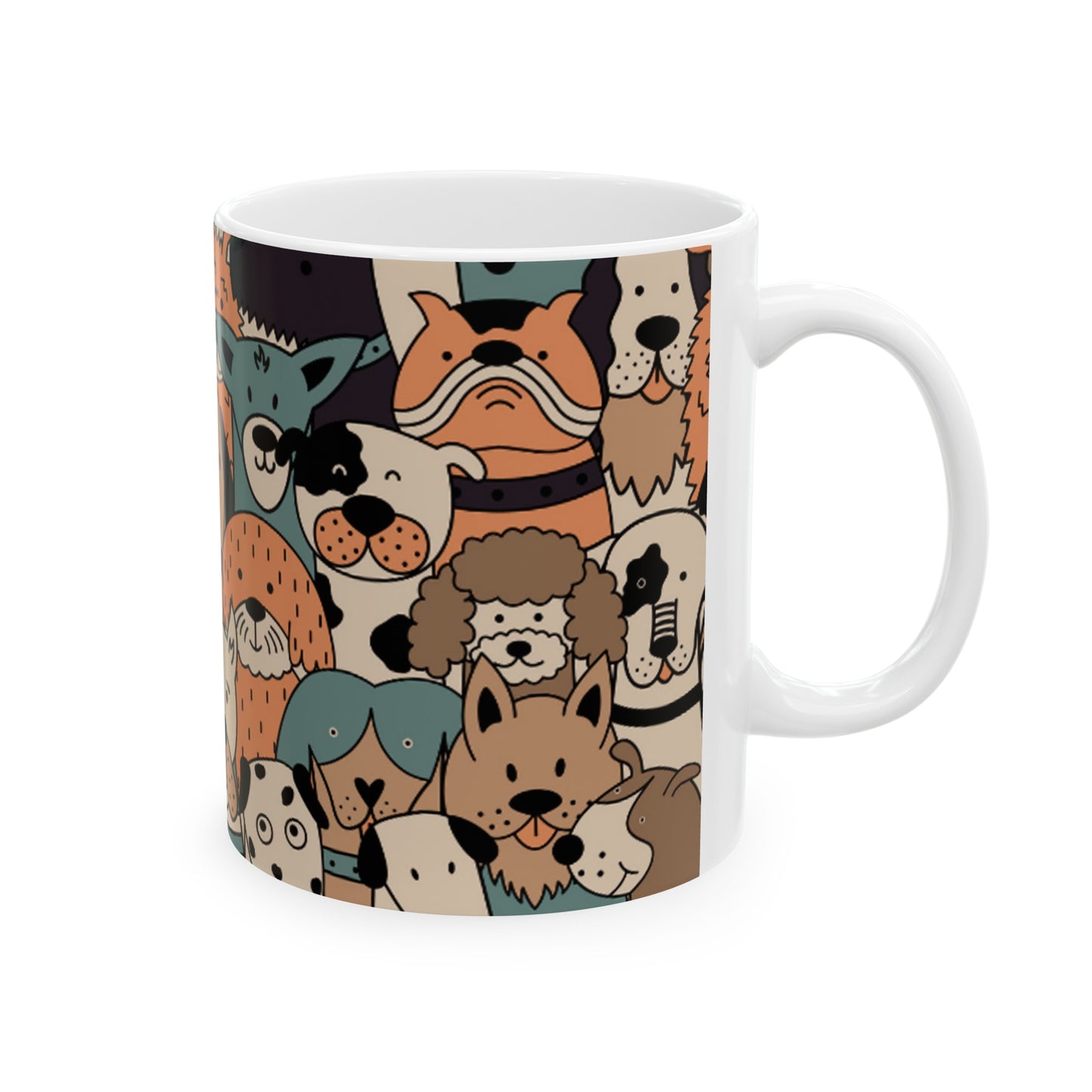 🐶 Pups Galore Ceramic Mug 11oz - A Paw-sitively Charming Companion