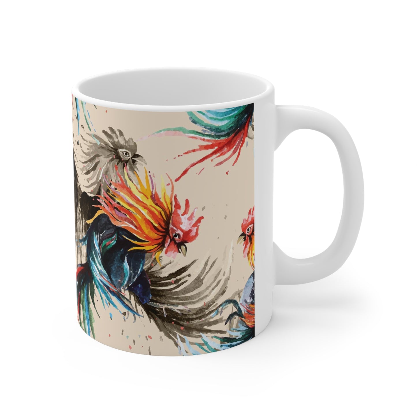 Watercolor Whimsy Chickens Coffee Mug