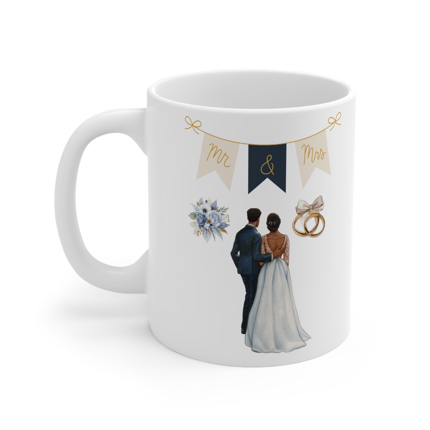 🍾 Mr. & Mrs. Wedding Couple Ceramic Mug 11oz