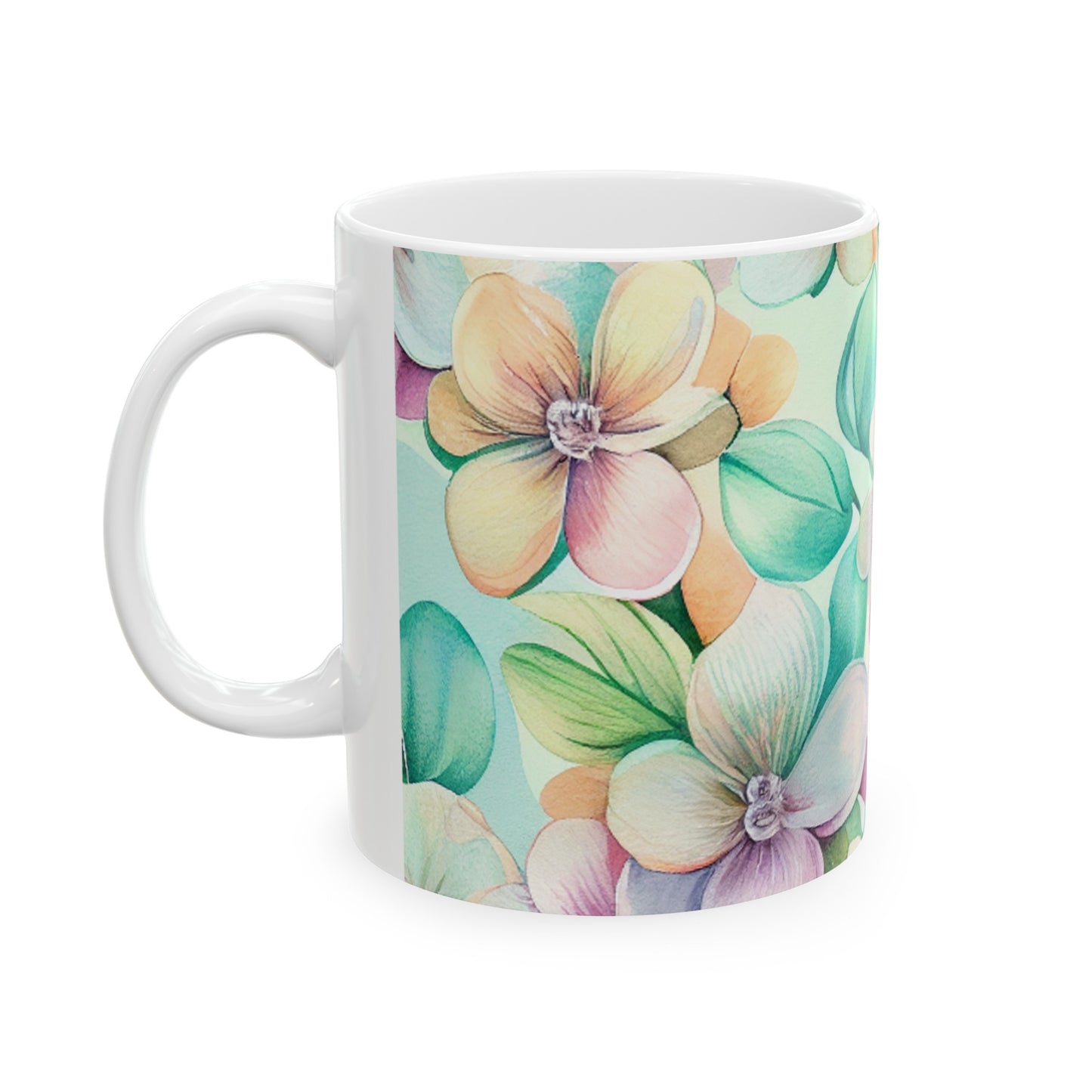 🌼 Vibrant Spring Blossoms Ceramic Mug, 11oz