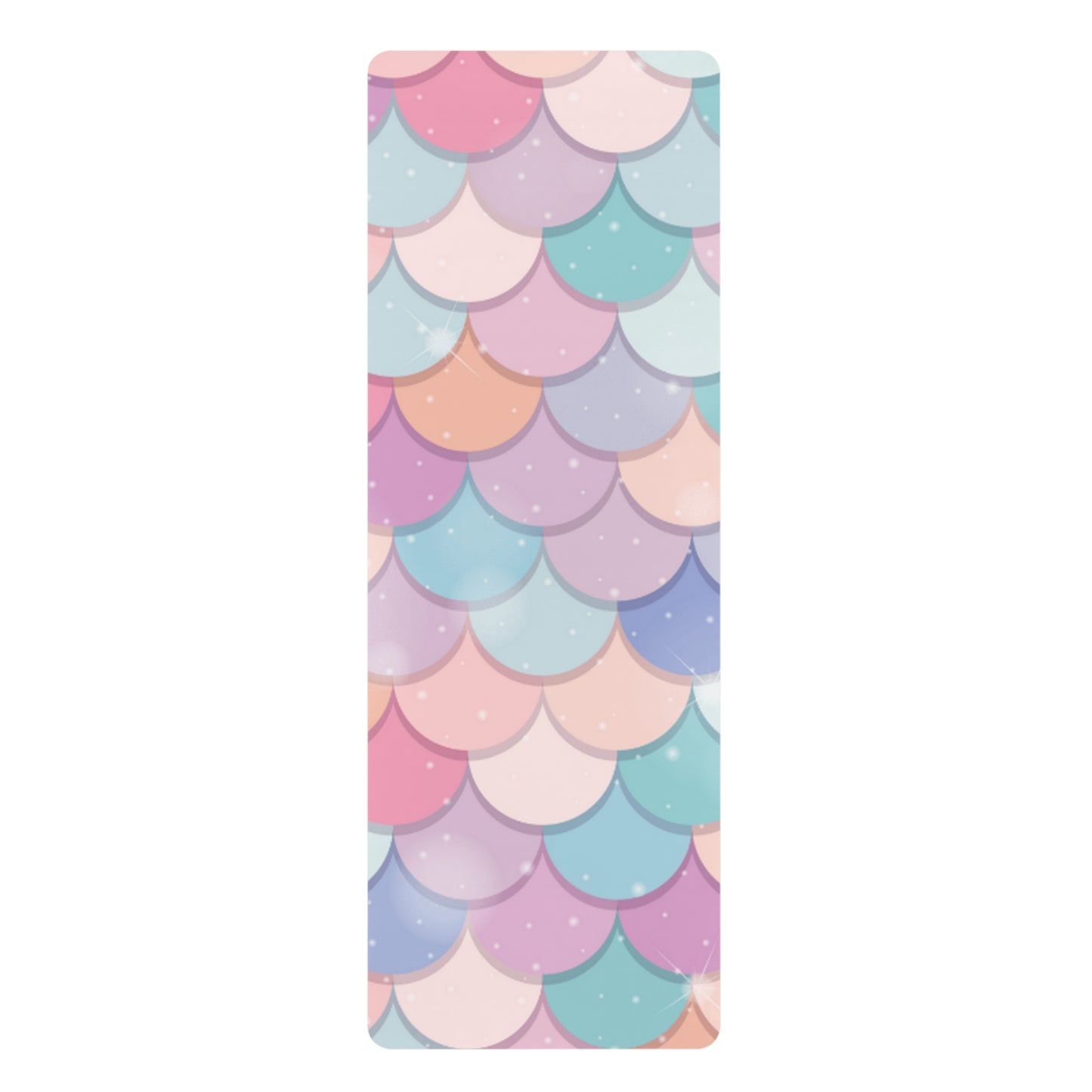 Pastel Mermaid Rubber Yoga Mat