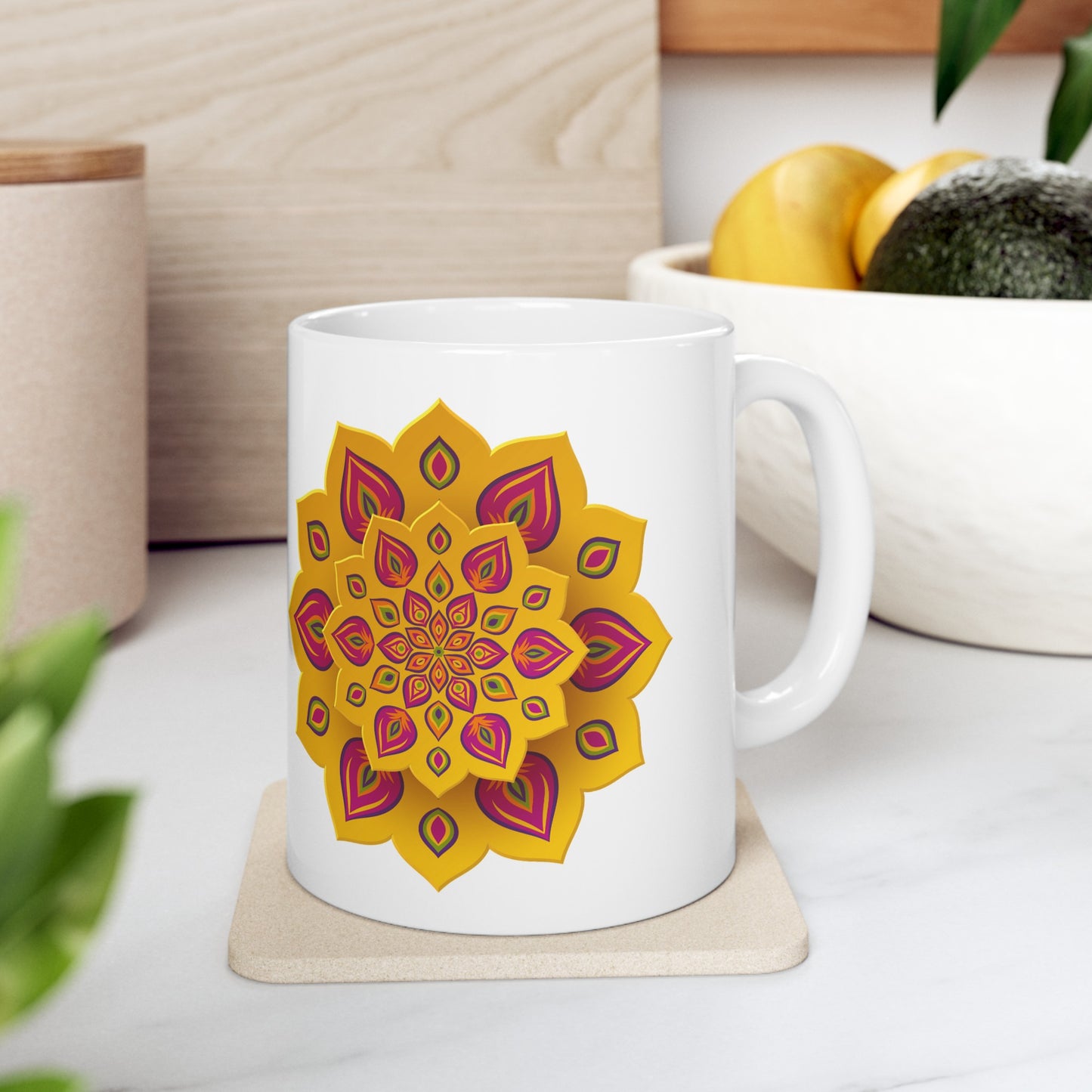 3D Mandala Ceramic Mug 11oz