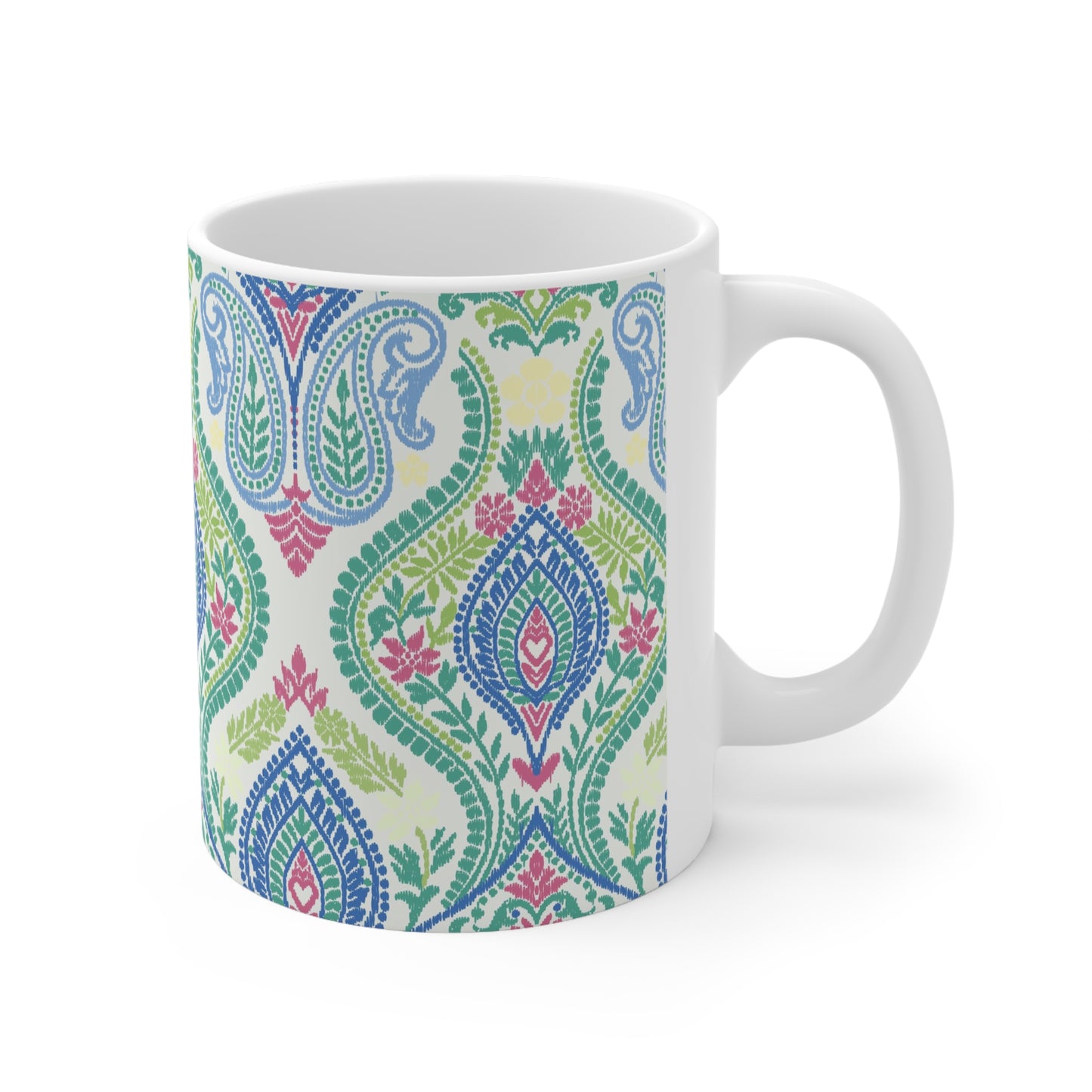 Spring Paisley Dreams: Vibrant Pattern Mug