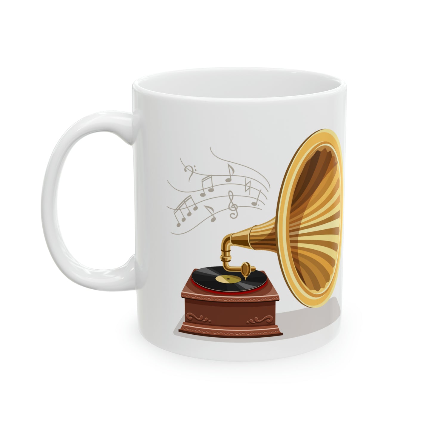 🎶 Vintage Gramophone Ceramic Mug 11oz