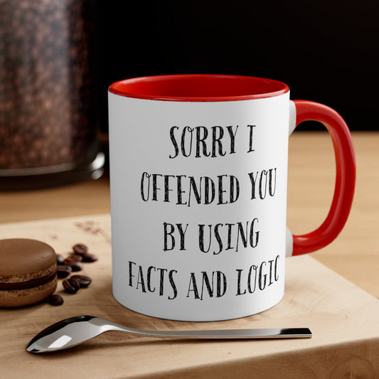 Facts and Logic Accent Coffee Mug, 11oz