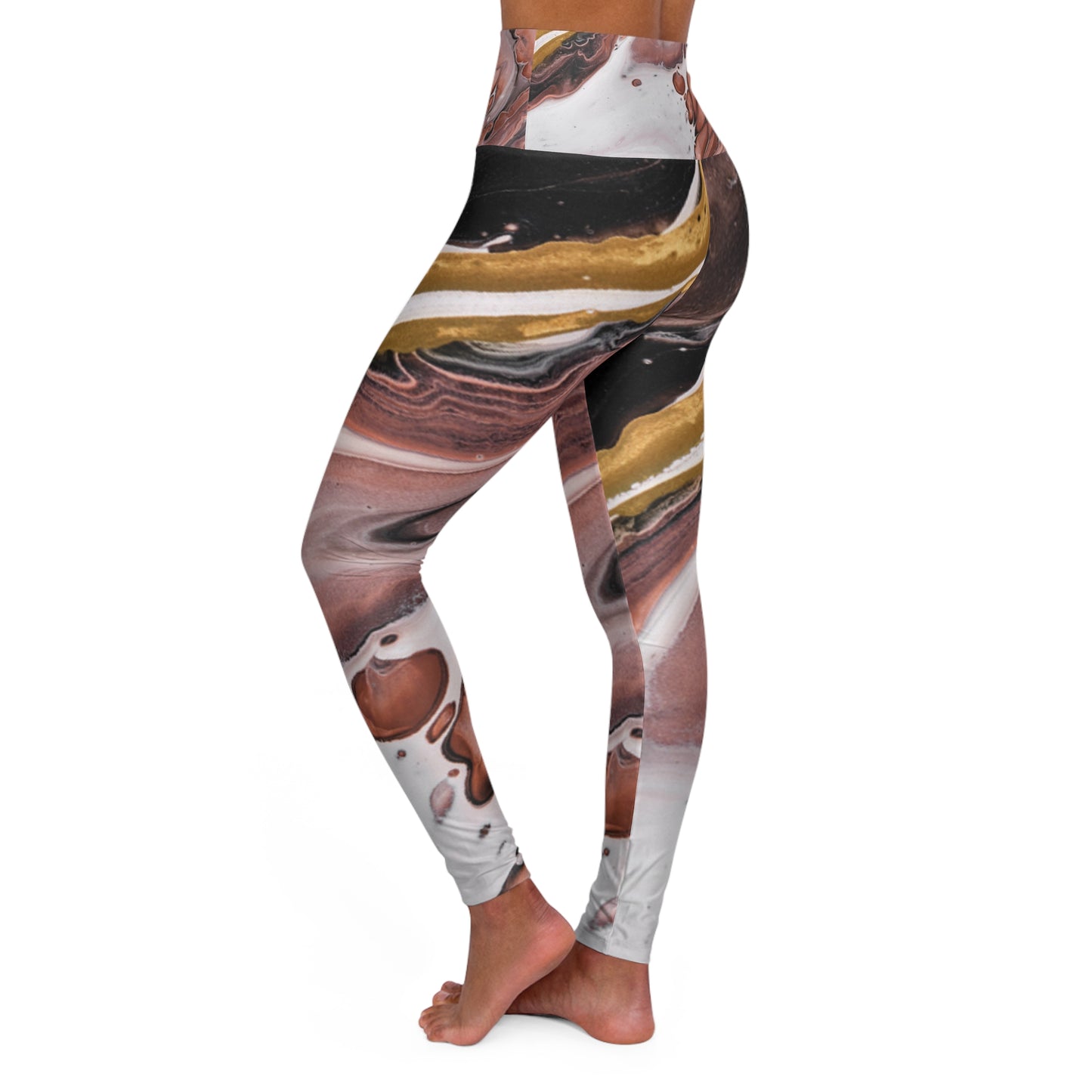 Marble Paint High Waisted Yoga Leggings