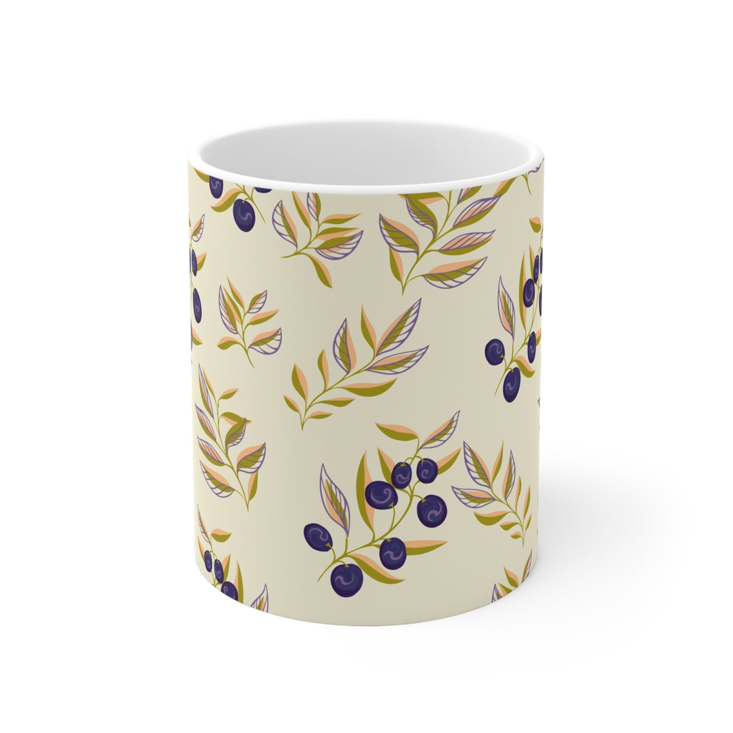 Blueberry Bushes Ceramic Mug 11oz