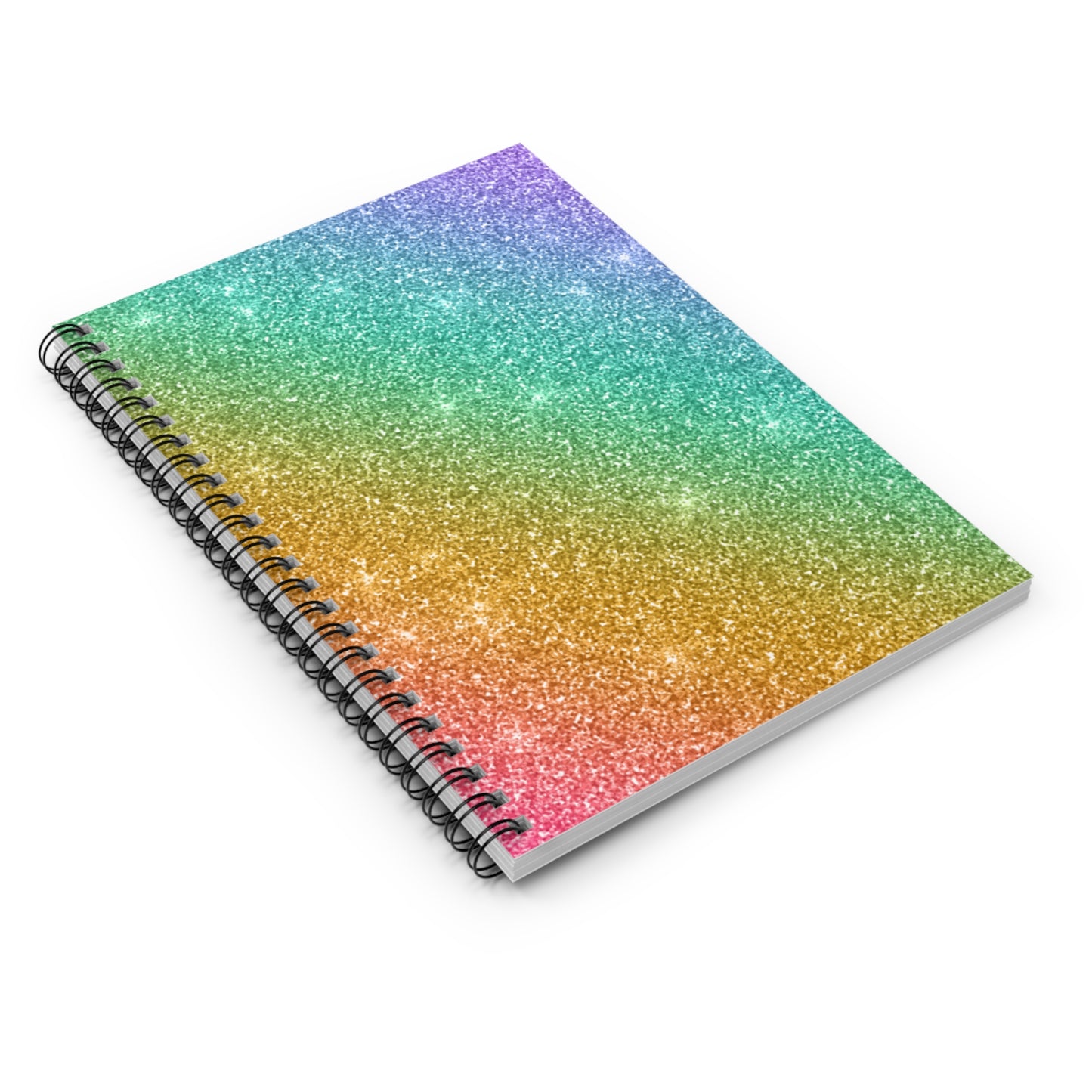 🌈 Rainbow Sparkle Spiral Notebook - Ruled Line