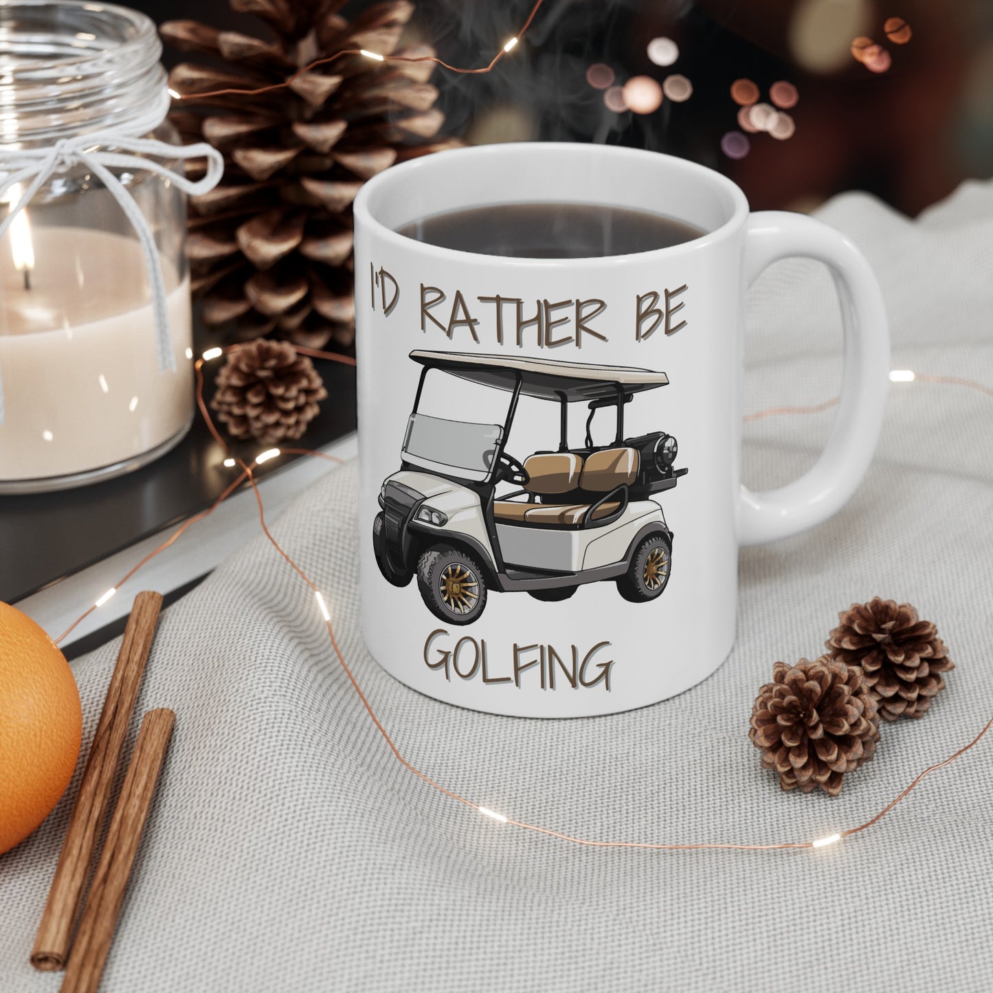 ⛳ "I'd Rather Be Golfing" Ceramic Mug 11 oz - Funny Golfer's Gift