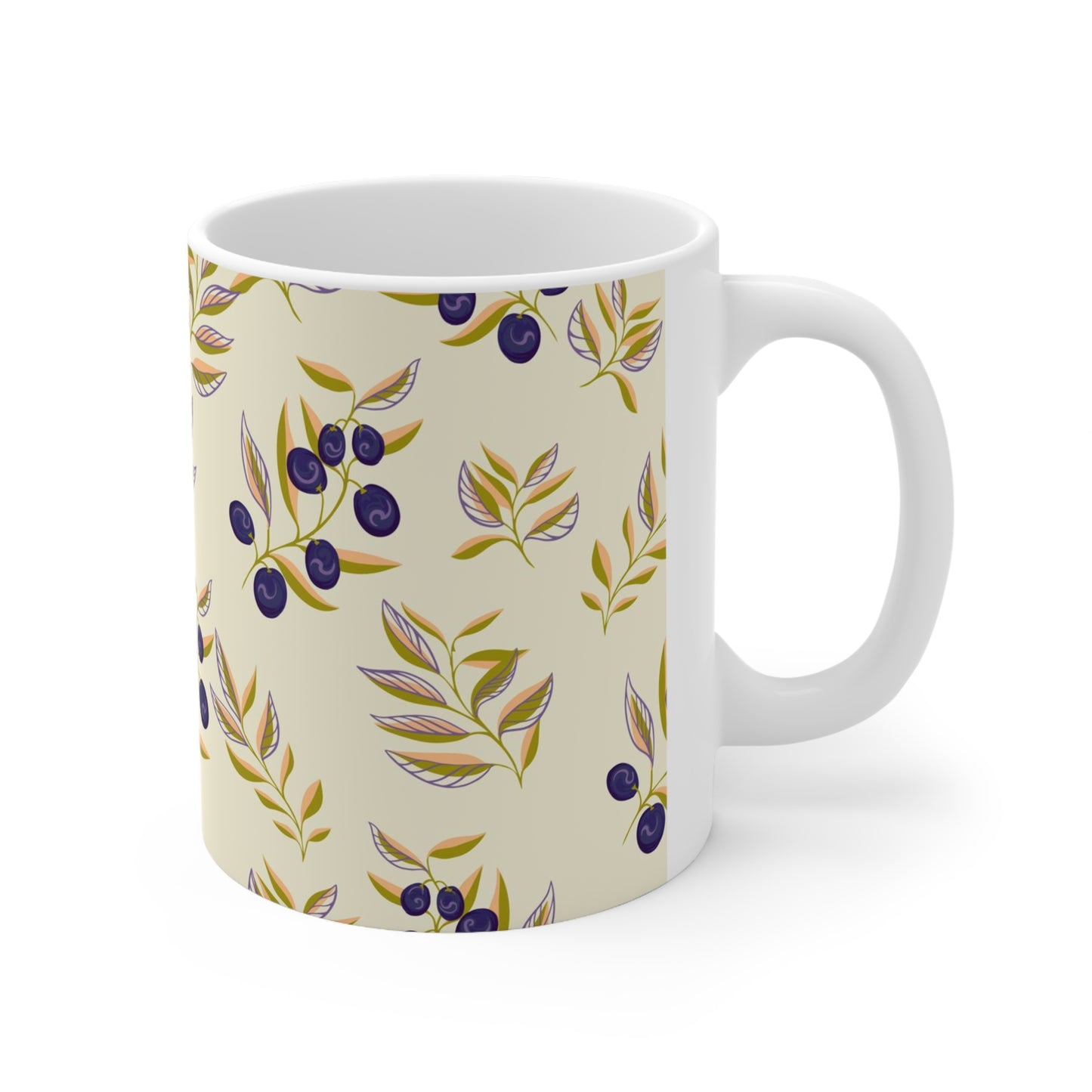 Blueberry Bushes Ceramic Mug 11oz