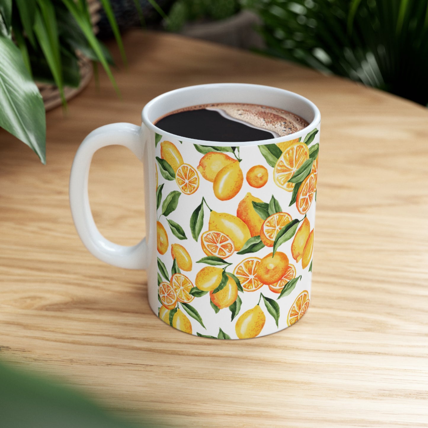 🍋 Lemon Grove Ceramic Mug 11oz - Refreshingly Chic Design