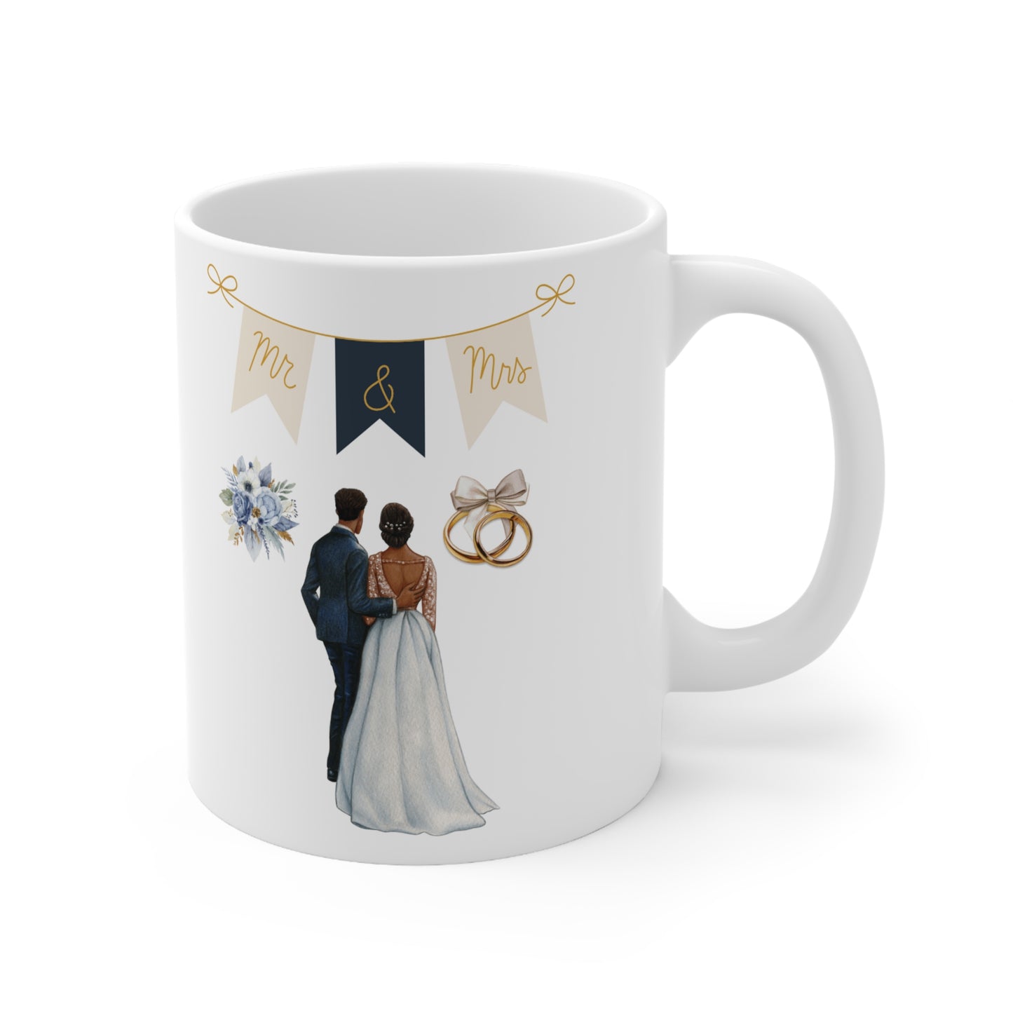 🍾 Mr. & Mrs. Wedding Couple Ceramic Mug 11oz