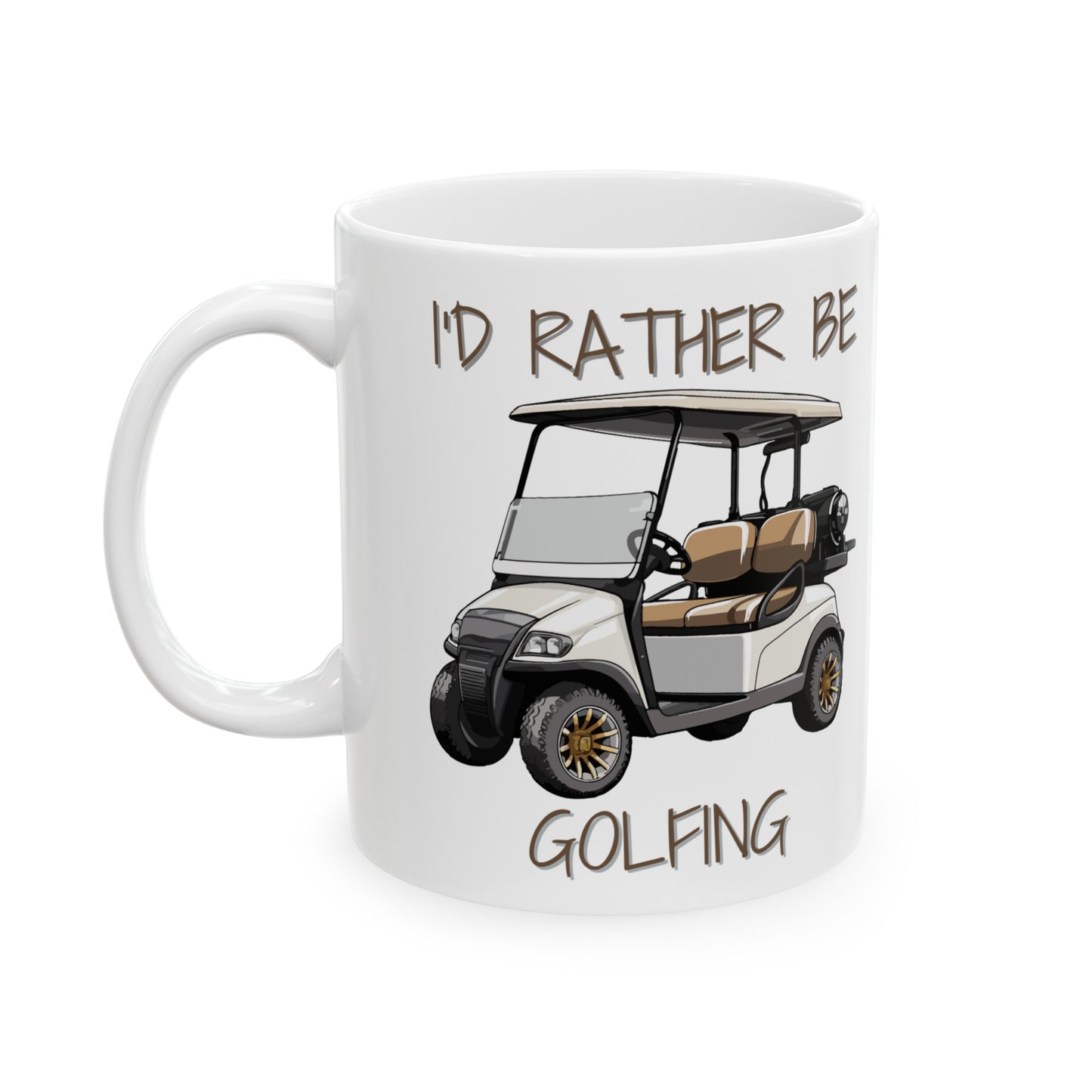 ⛳ "I'd Rather Be Golfing" Ceramic Mug 11 oz - Funny Golfer's Gift