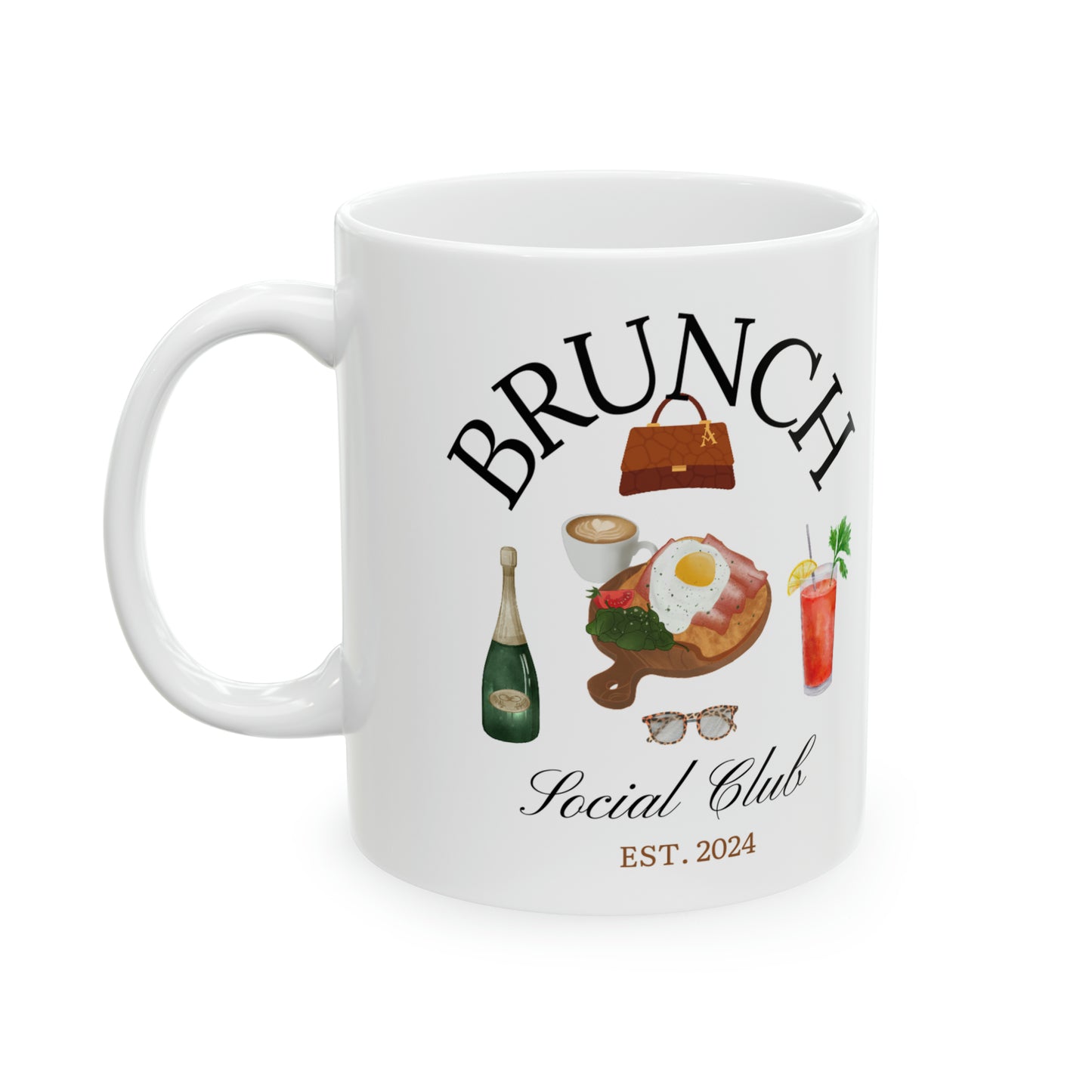 🍹 BRUNCH Social Club Ceramic Mug 11oz - Cheers to Good Times