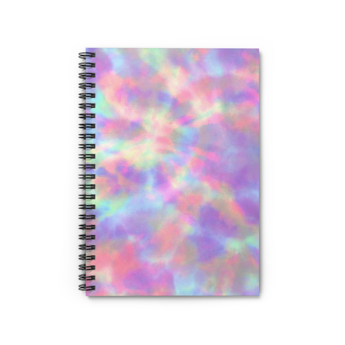 Bright Tie Dye Spiral Notebook - Ruled Lined 6" x 8" | 118 Pages