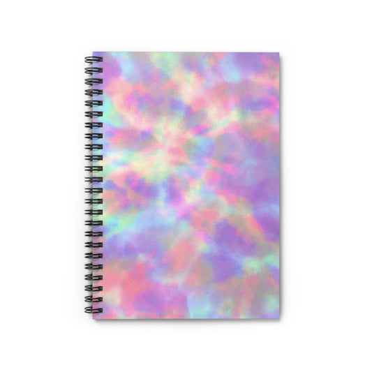 Bright Tie Dye Spiral Notebook - Ruled Lined 6" x 8" | 118 Pages