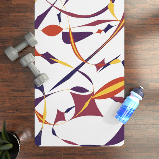 Abstract Peanut Butter and Jelly Rubber Yoga Mat