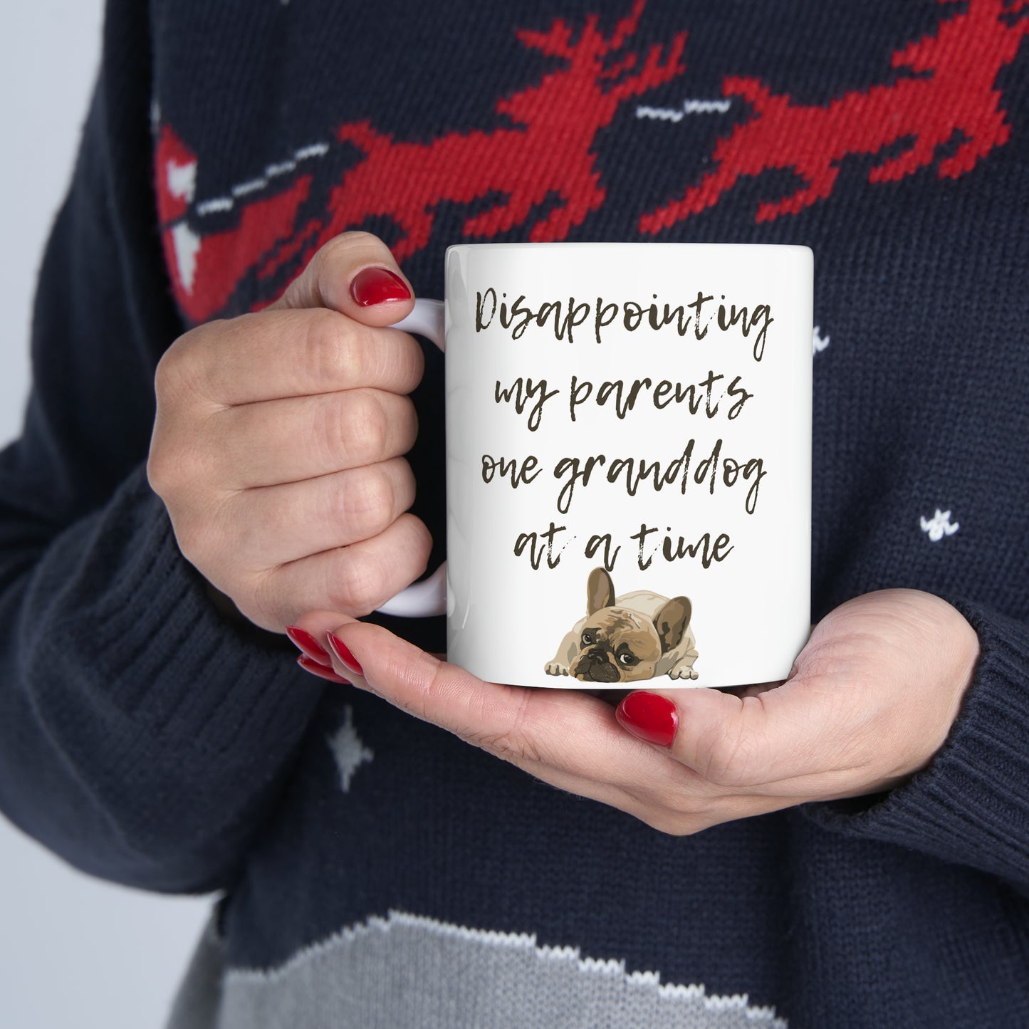 🐶 Disappointing My Parents" Funny Ceramic Mug 11 oz - Cute Dog Coffee Mug Gift