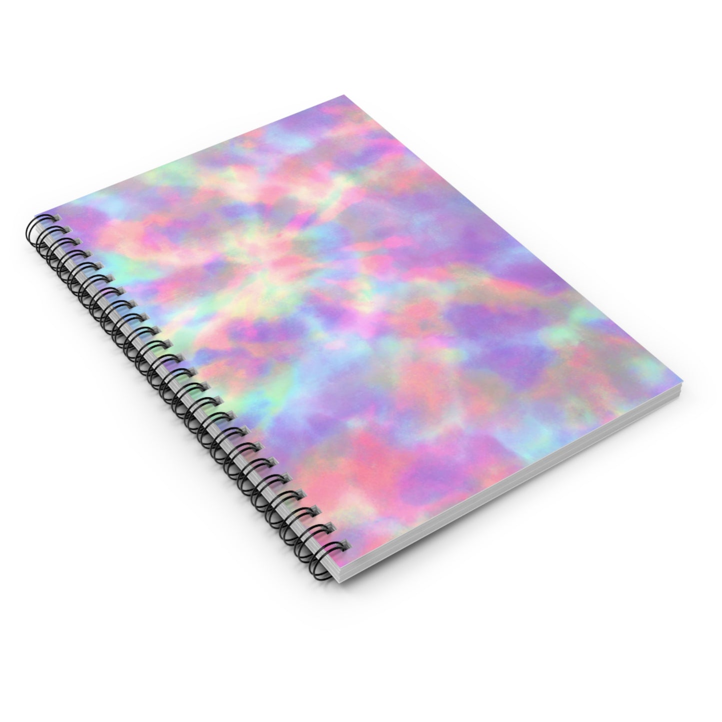 Bright Tie Dye Spiral Notebook - Ruled Lined 6" x 8" | 118 Pages