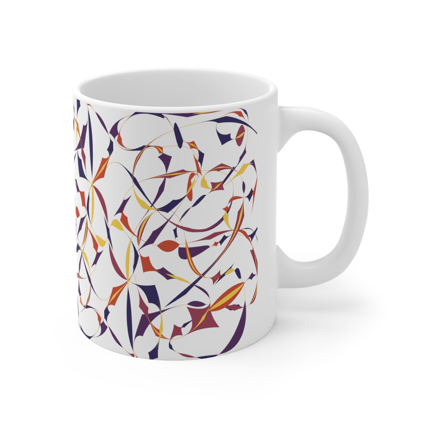 Abstract Peanut Butter and Jelly Ceramic Mug 11oz