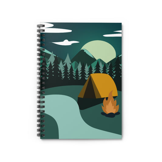 ⛺ Night Camping Adventure Spiral Notebook-Ruled Line