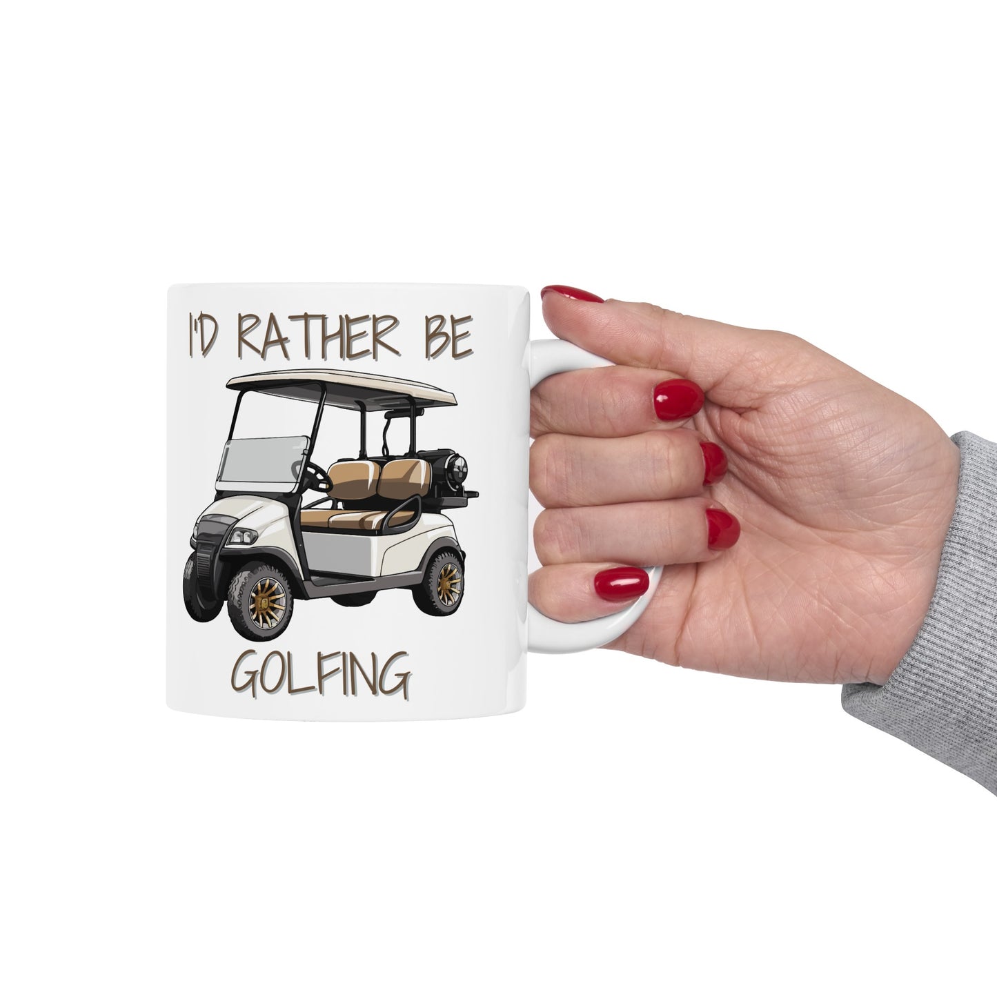 ⛳ "I'd Rather Be Golfing" Ceramic Mug 11 oz - Funny Golfer's Gift