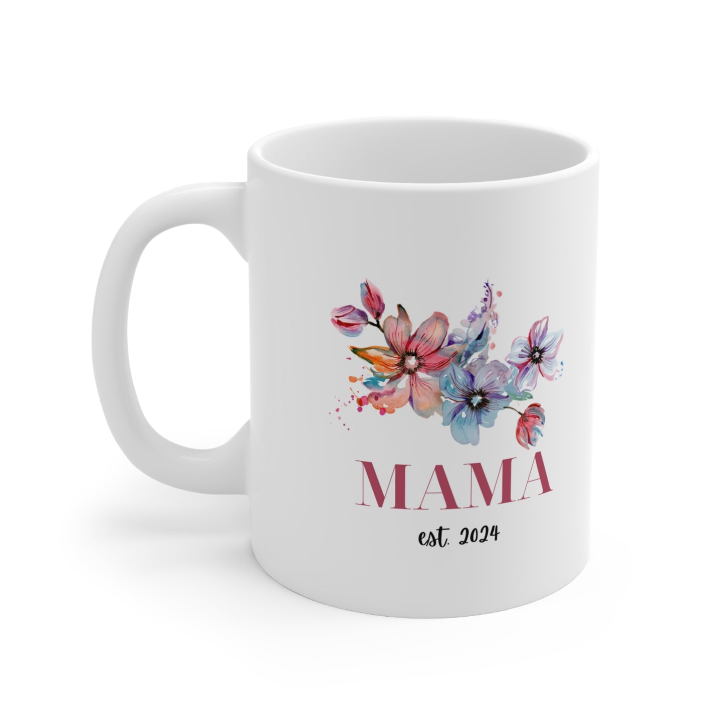 🌸 Mama Est. 2024 Ceramic Mug 11oz