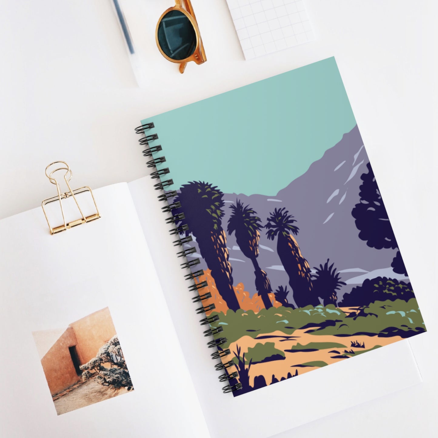 🌴 Coachella Valley Memories Spiral Notebook - Ruled Line