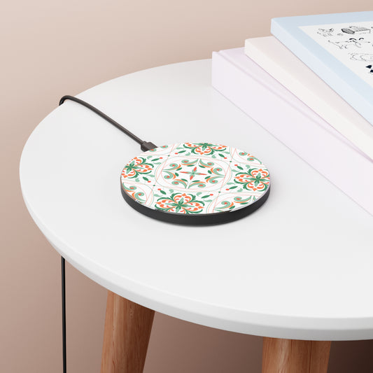 Orange and Green Tile Wireless Charger