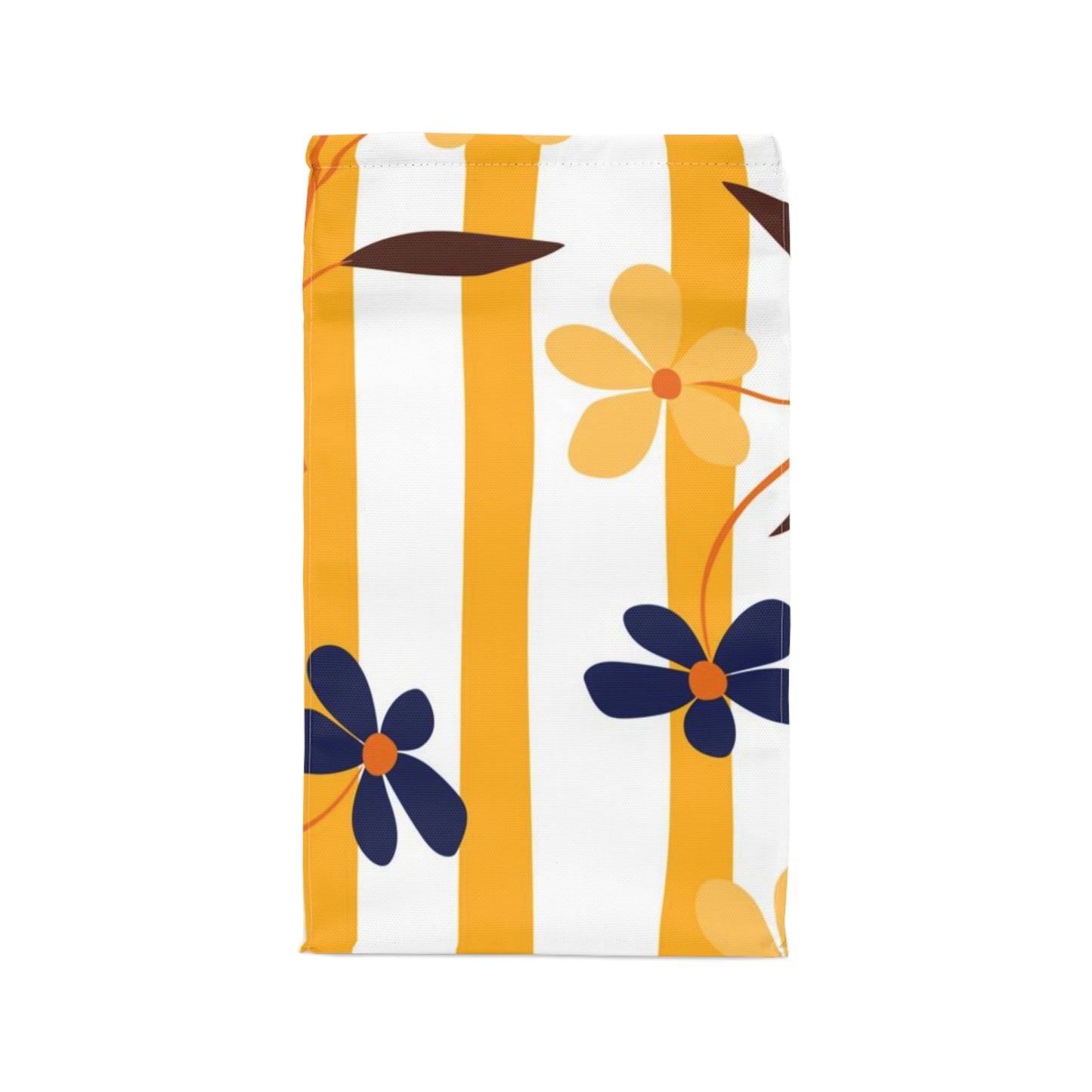 Blooms in Stripes Polyester Lunch Bag