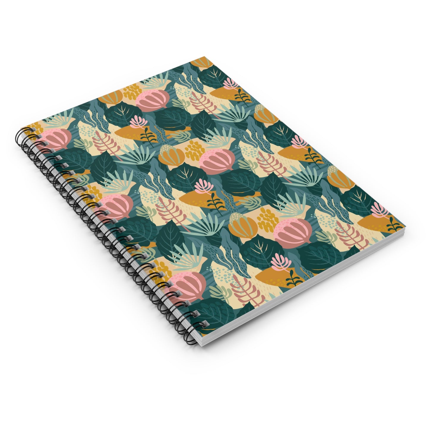 Vivid Blooms Oasis - Spiral Notebook - Ruled Line