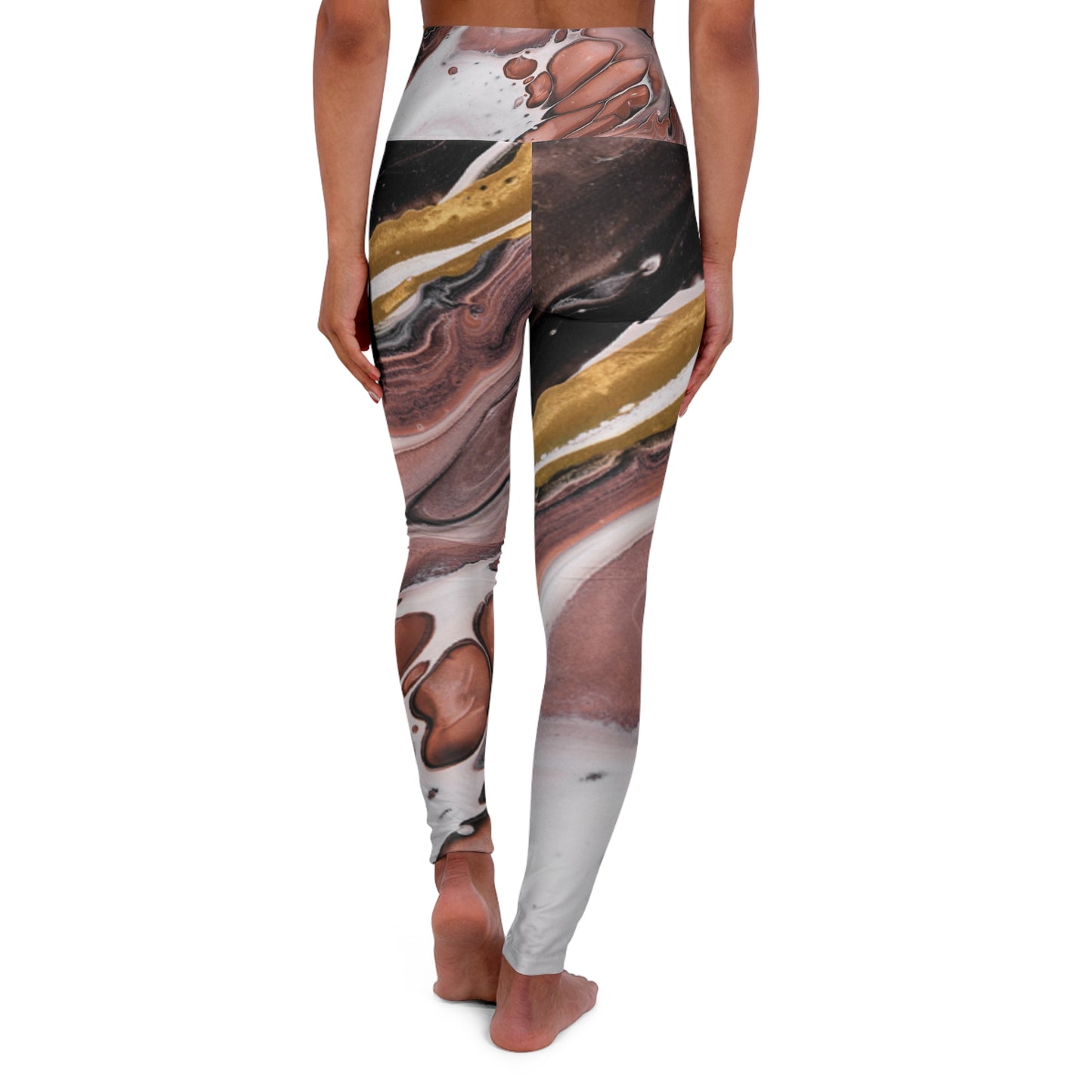 Marble Paint High Waisted Yoga Leggings