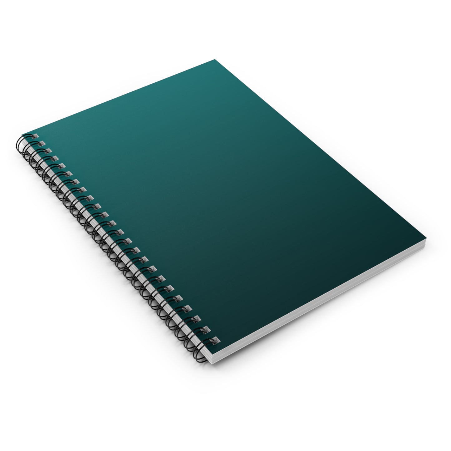 Dark Green Ombré Spiral Notebook - Ruled Line