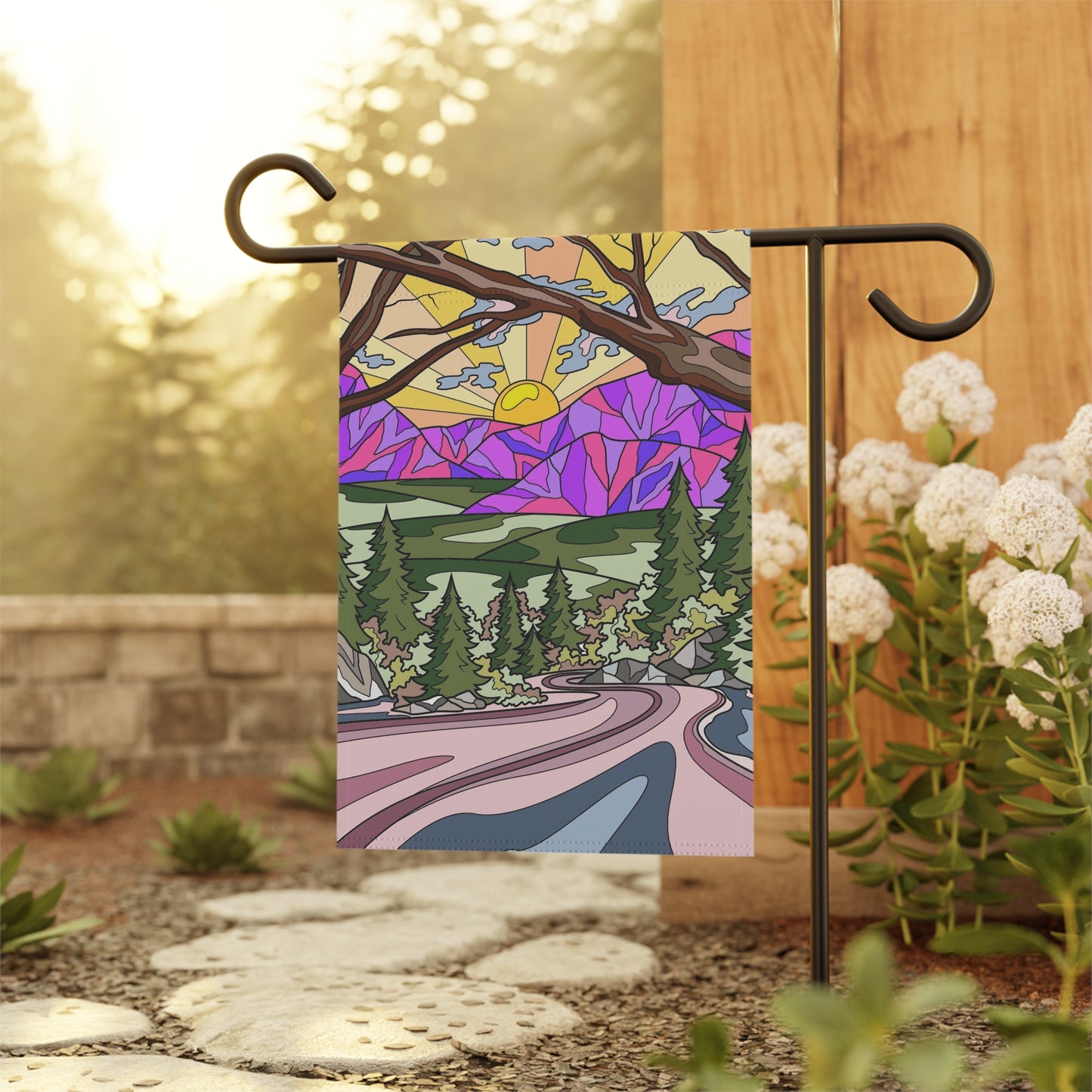 Forest Sunrise Garden & House Banner