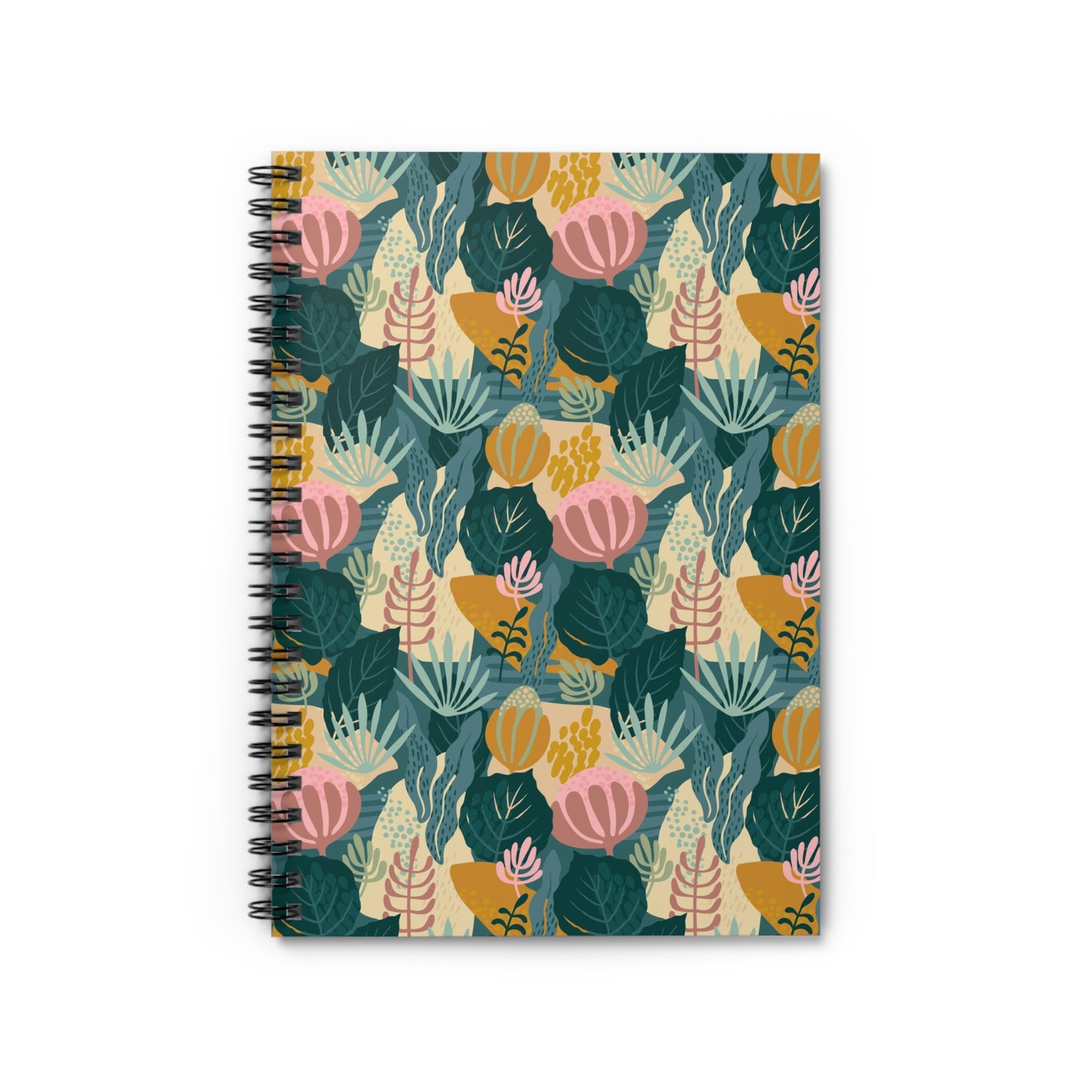 Vivid Blooms Oasis - Spiral Notebook - Ruled Line