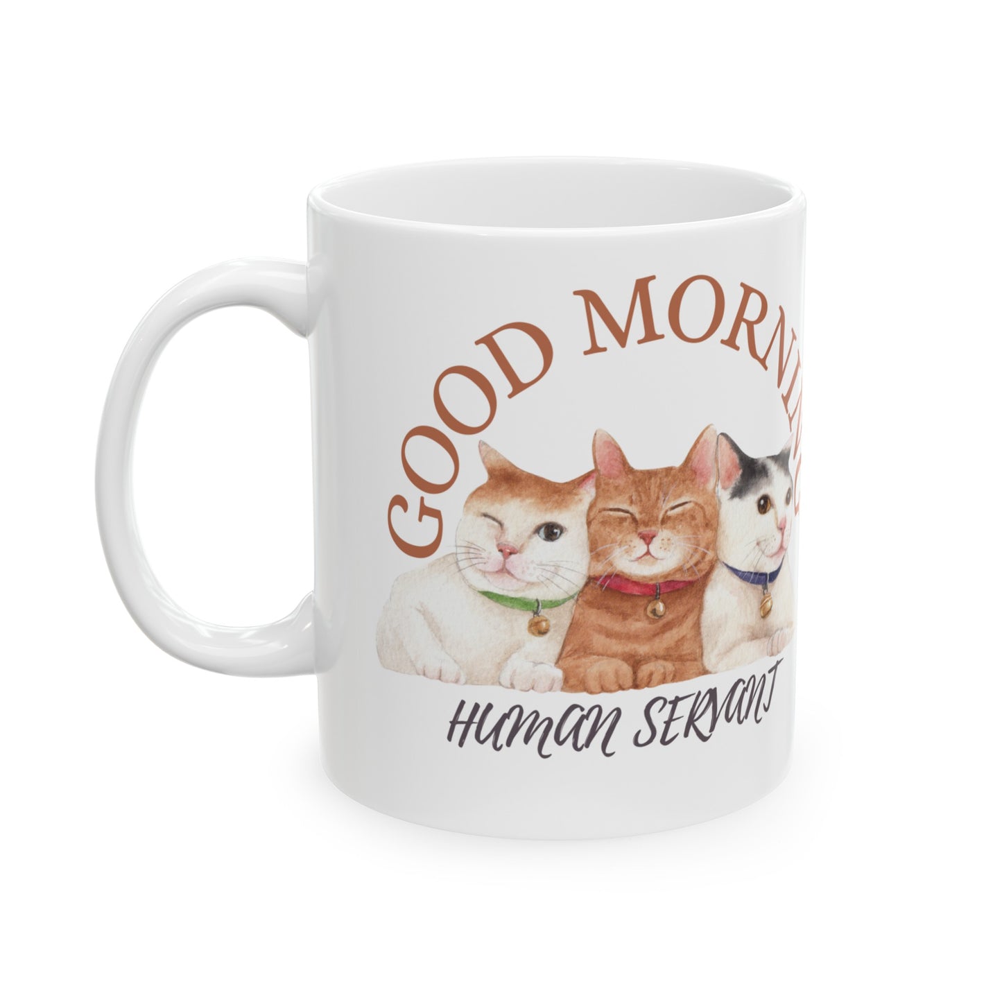 🐈 Funny Cat Servant Ceramic Mug, 11oz