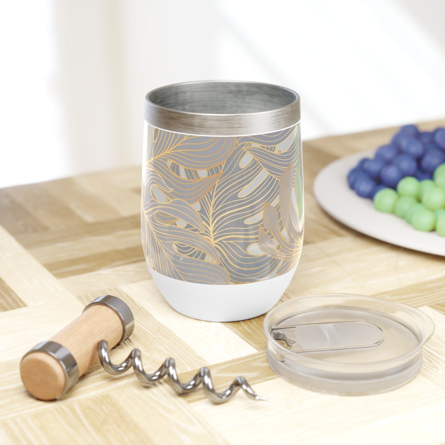 Golden Leaves Chill Wine Tumbler