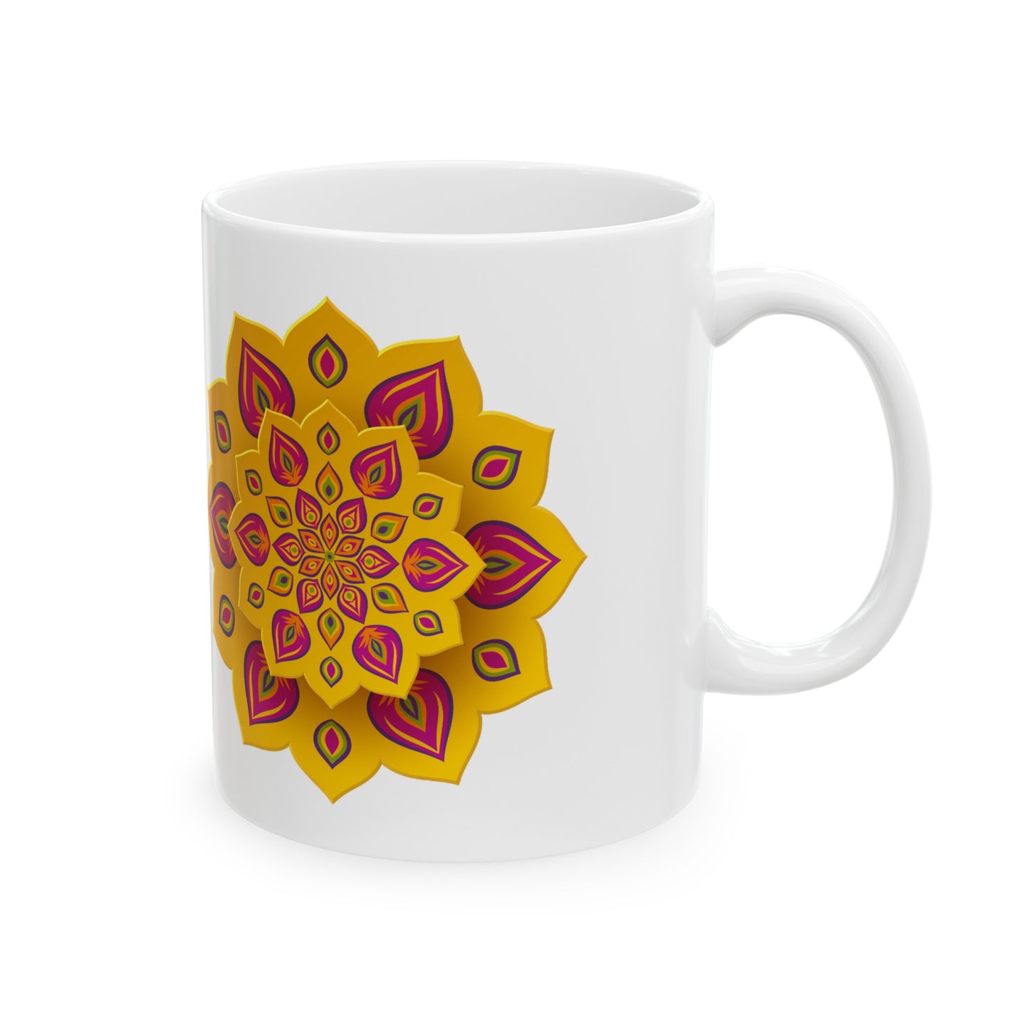 3D Mandala Ceramic Mug 11oz