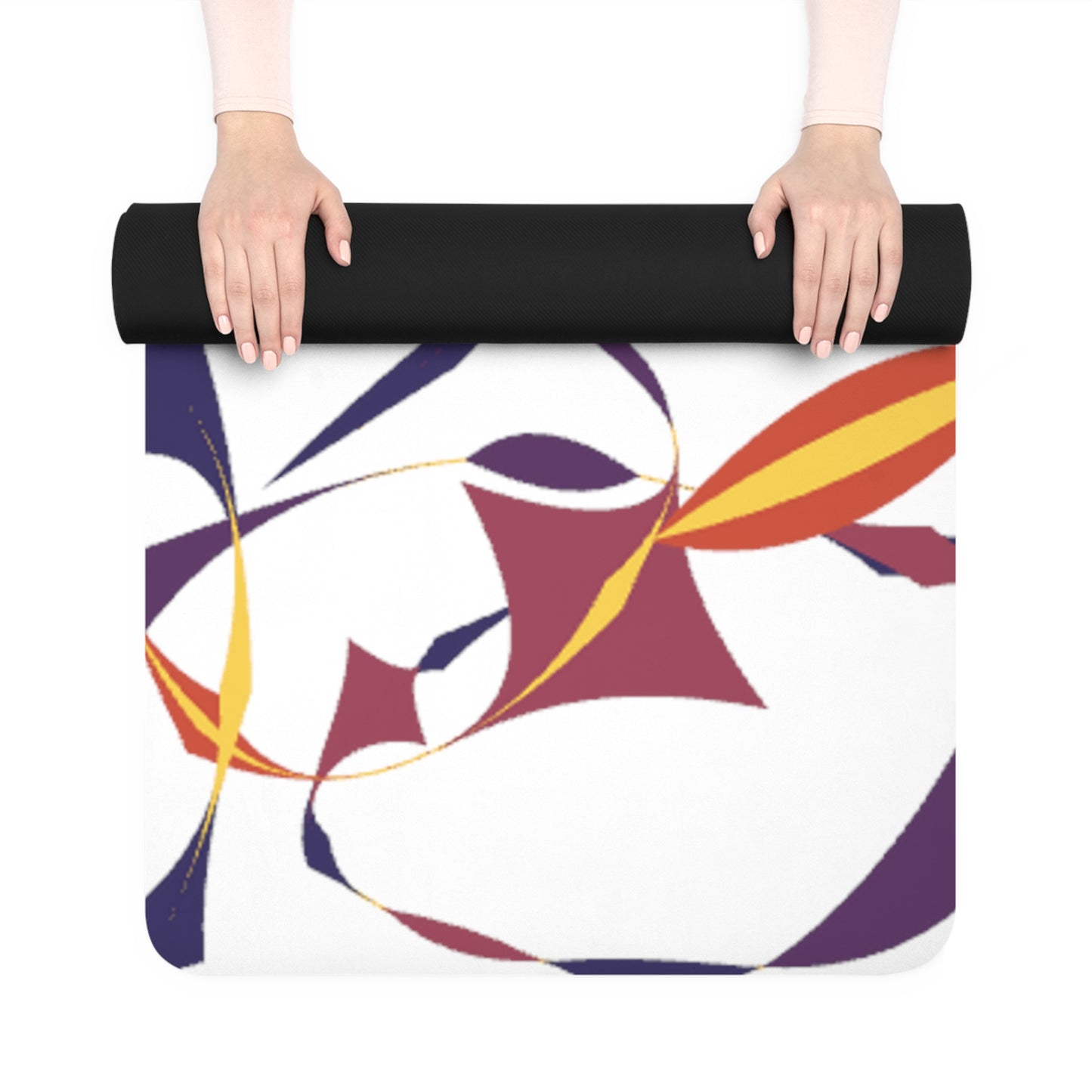 Abstract Peanut Butter and Jelly Rubber Yoga Mat