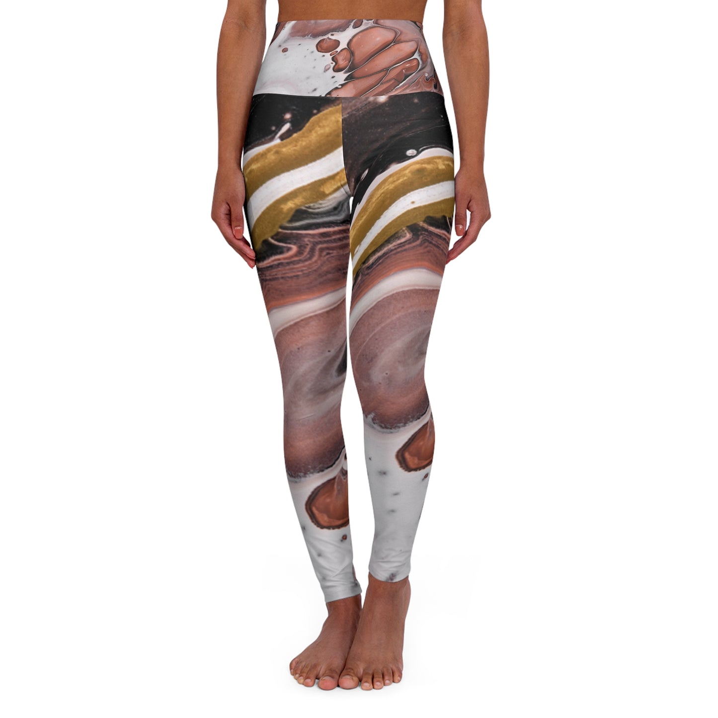 Marble Paint High Waisted Yoga Leggings