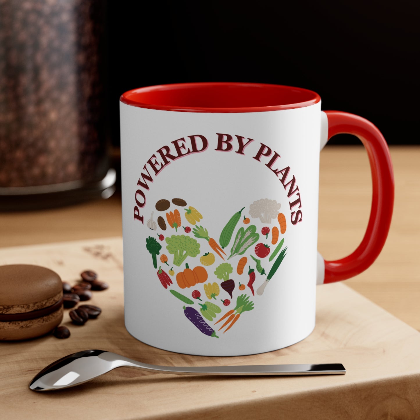 🥦 POWERED BY PLANTS Accent Coffee Mug, 11oz