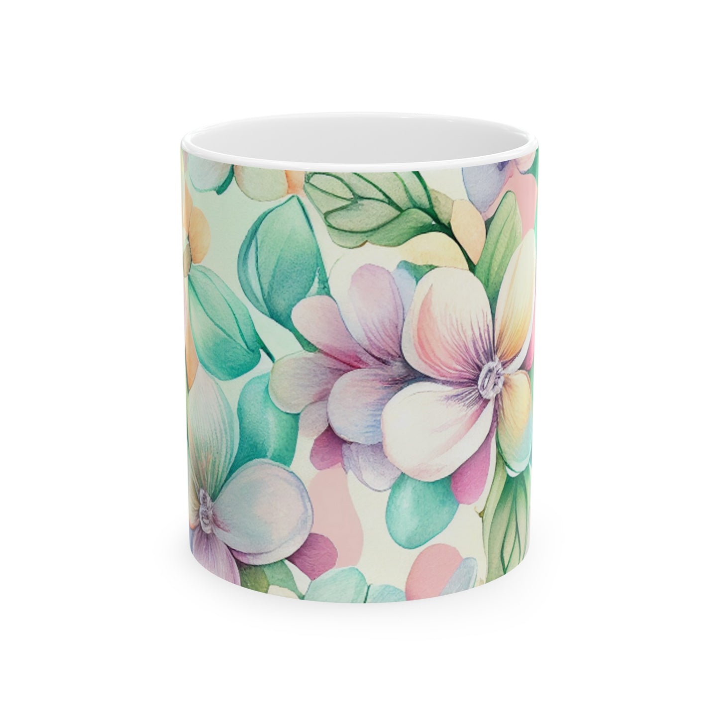 🌼 Vibrant Spring Blossoms Ceramic Mug, 11oz