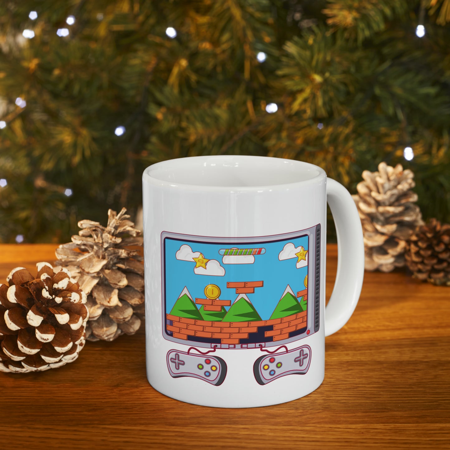 Nostalgic Video Game Console Ceramic Mug 11oz - Fun Retro Gaming Vibes