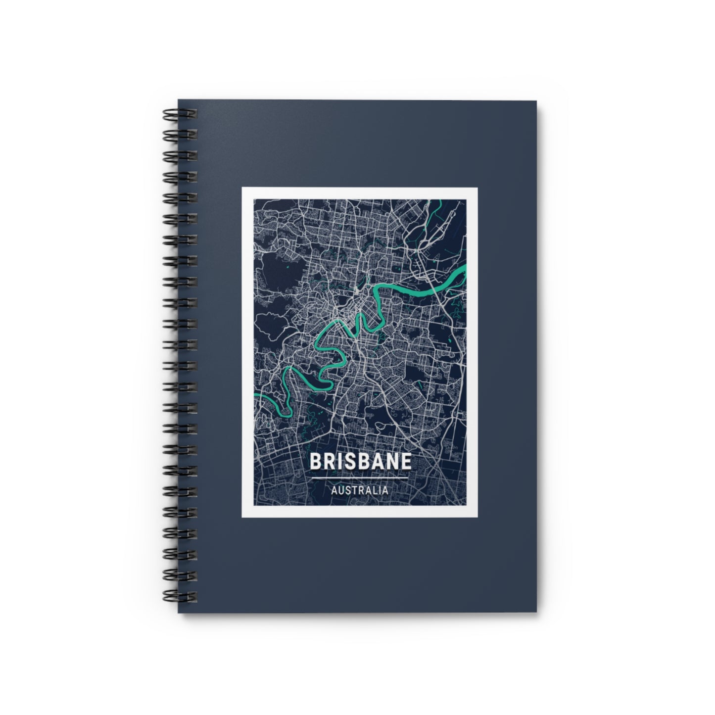 Brisbane, Australia City Map Spiral Notebook-Ruled Line - Navigate Down Under!