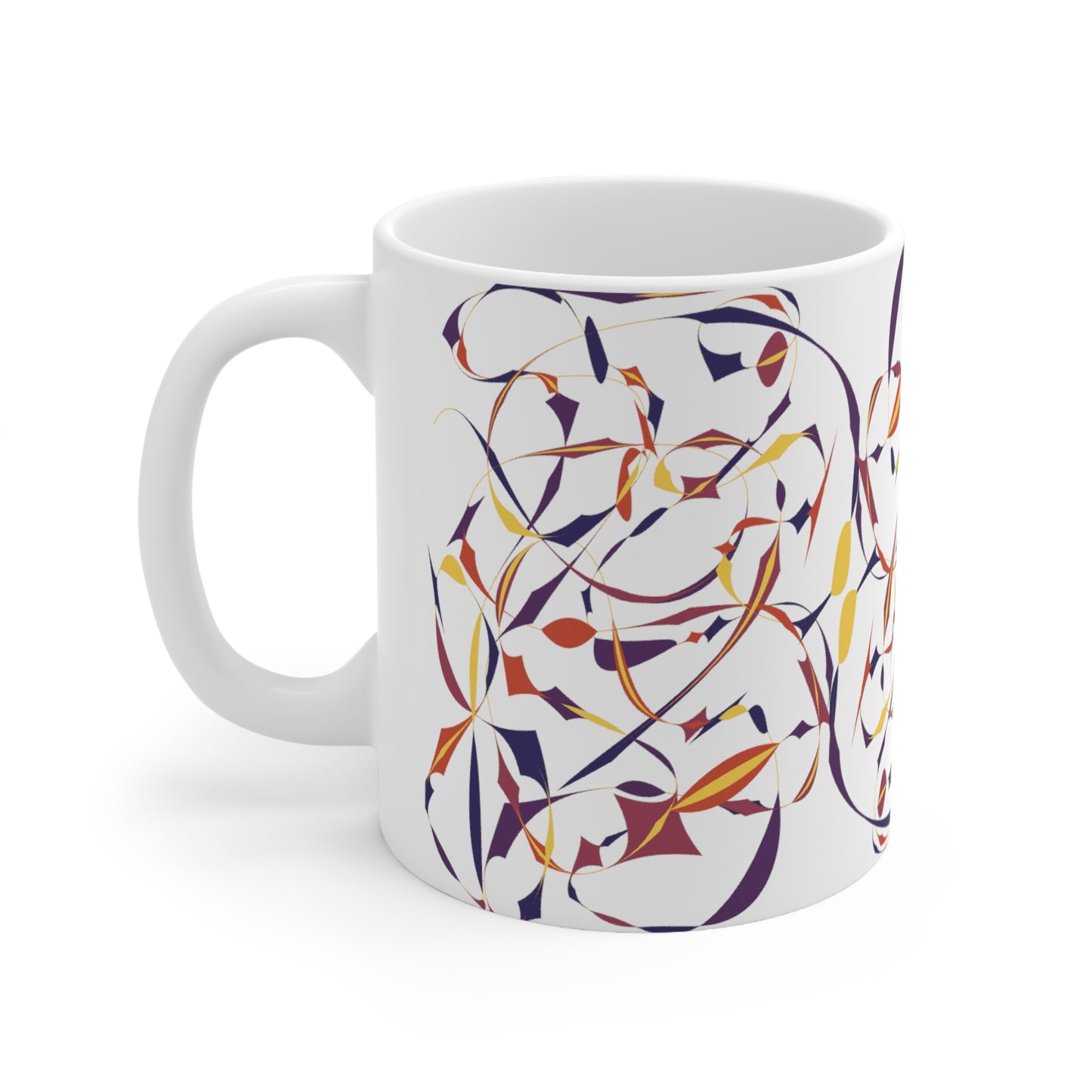 Abstract Peanut Butter and Jelly Ceramic Mug 11oz