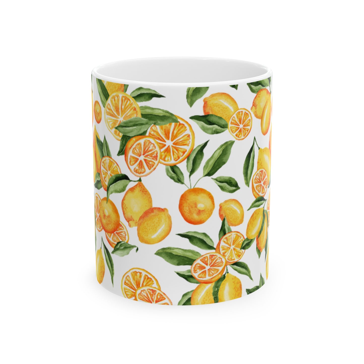 🍋 Lemon Grove Ceramic Mug 11oz - Refreshingly Chic Design