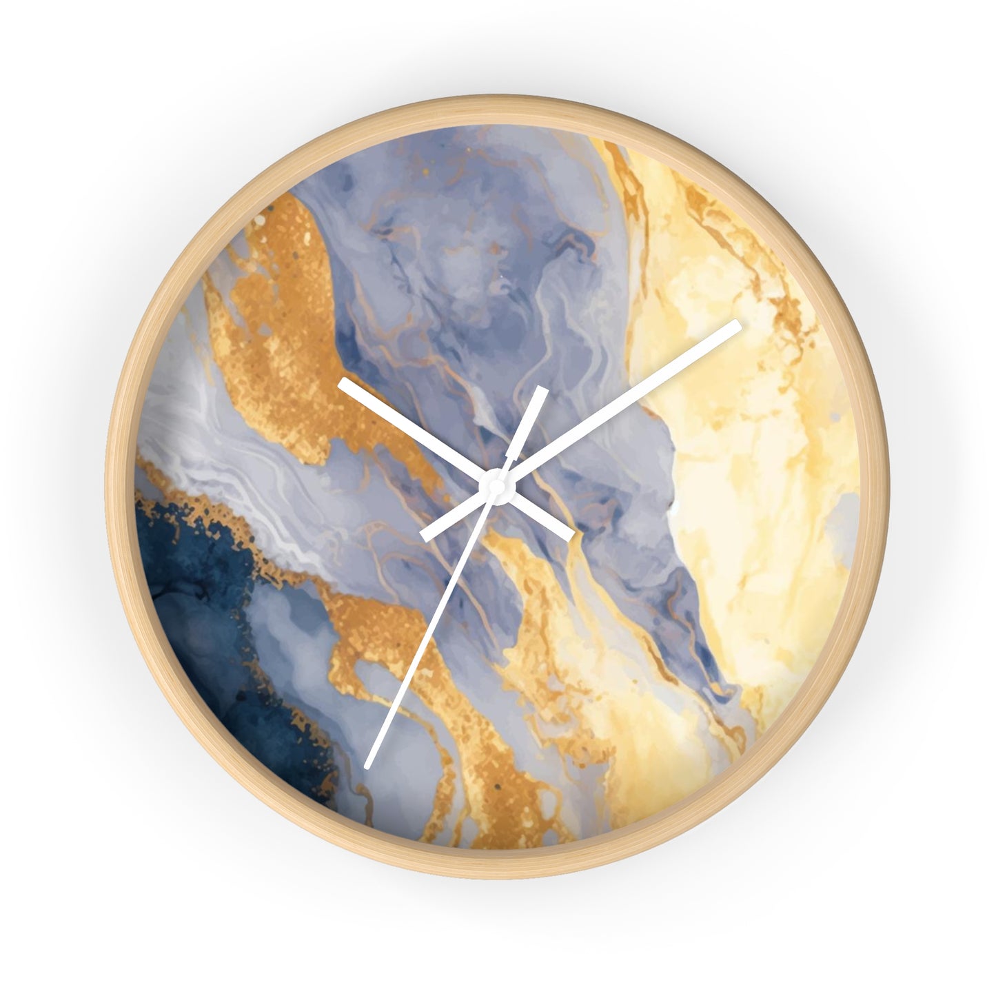 Blue Kintsugi Wall Clock