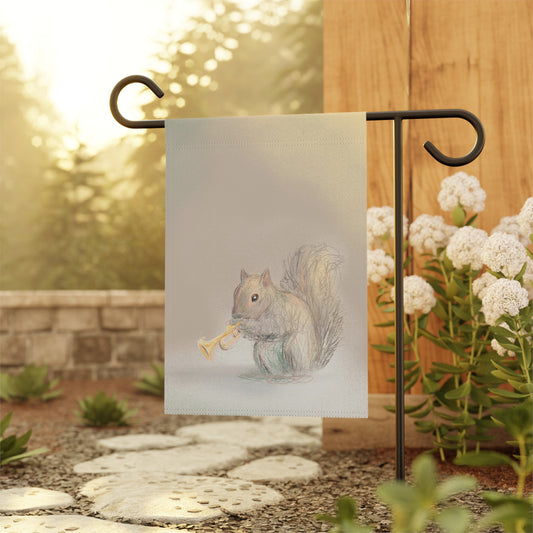 Squirrel Serenade Garden & House Banner